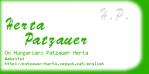 herta patzauer business card